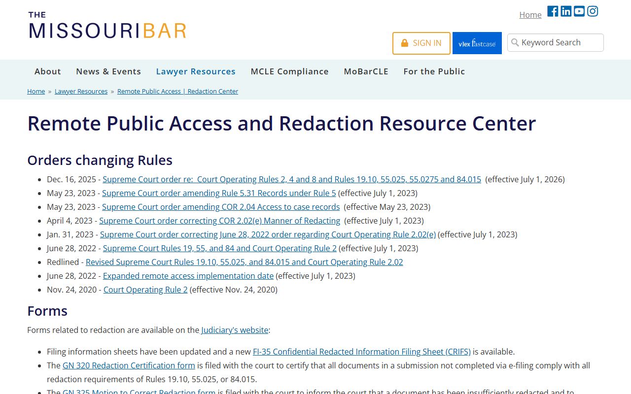Henry County court records remote public access and redaction resource