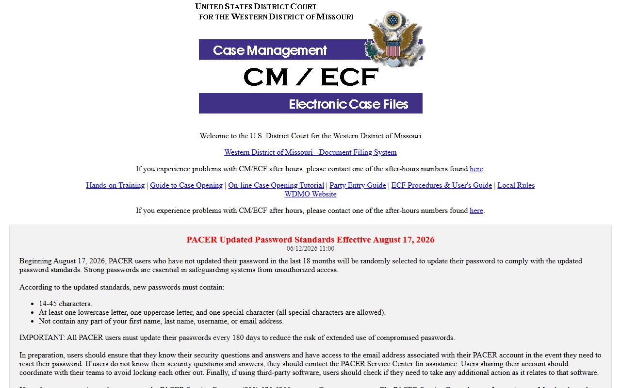 Henry County Circuit Court federal CM ECF distinction