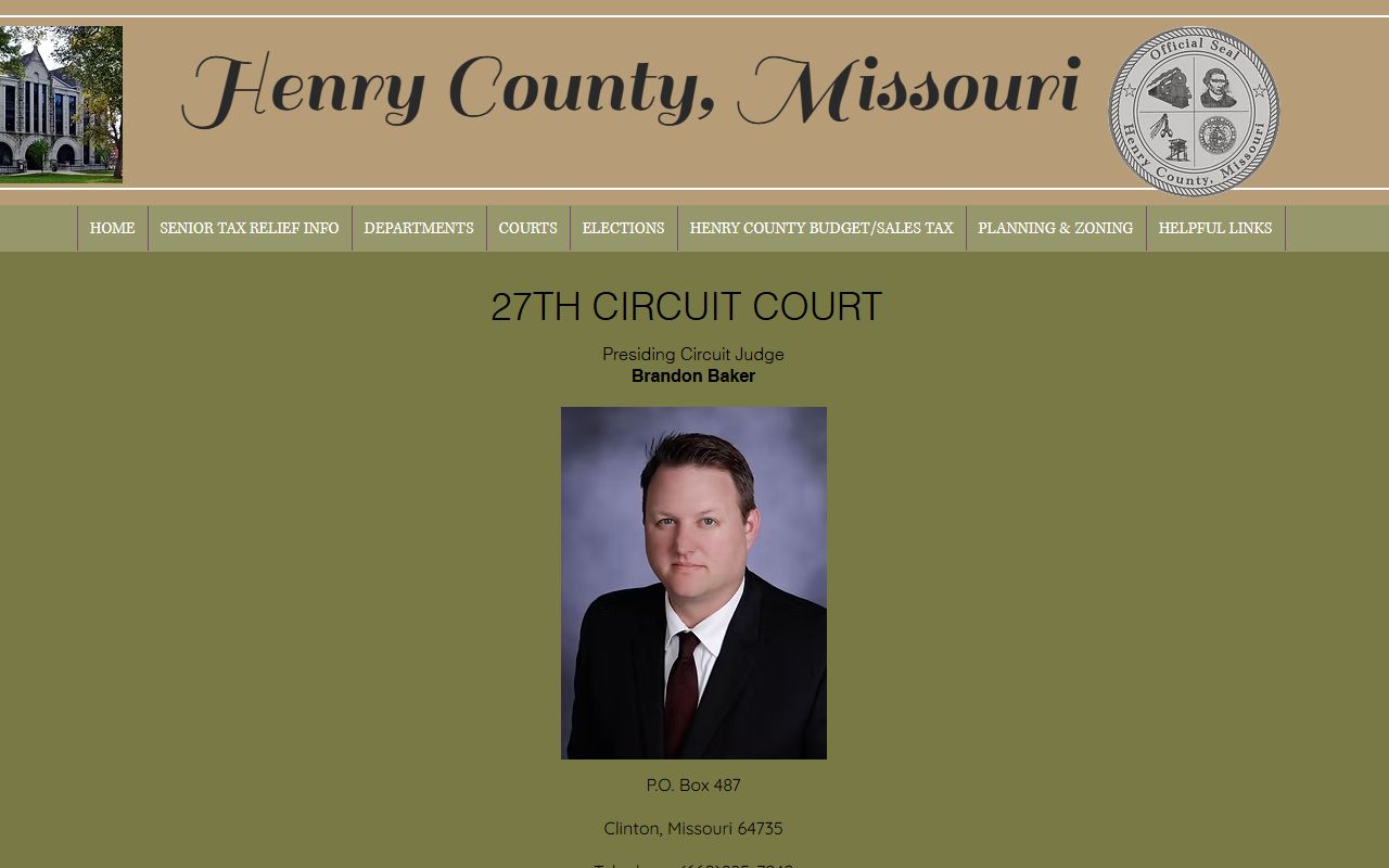 Henry County Court records 27th Circuit Court page