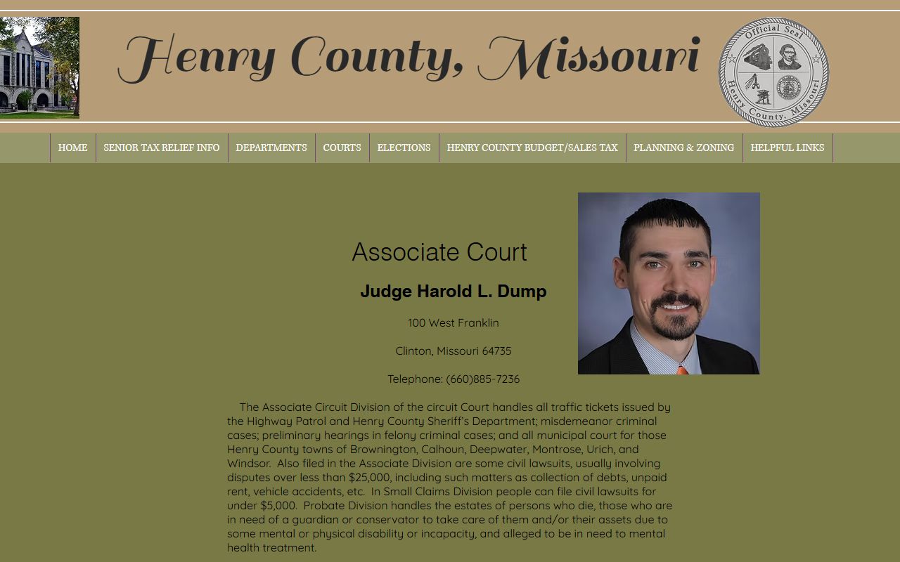Henry County traffic court records Associate Court page