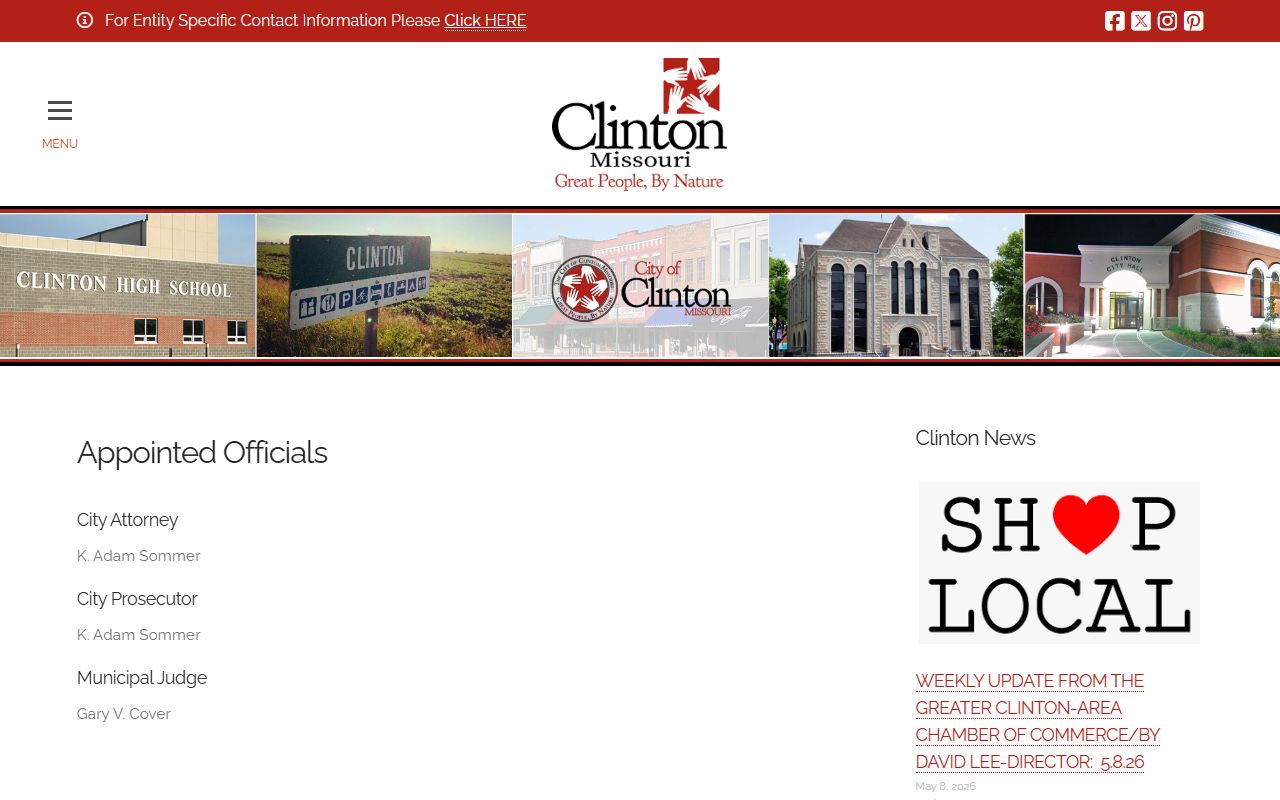 Henry County traffic court records Clinton appointed officials page