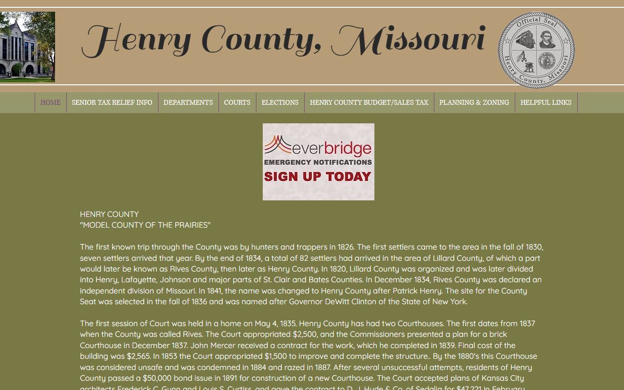 Henry County Court records official county homepage
