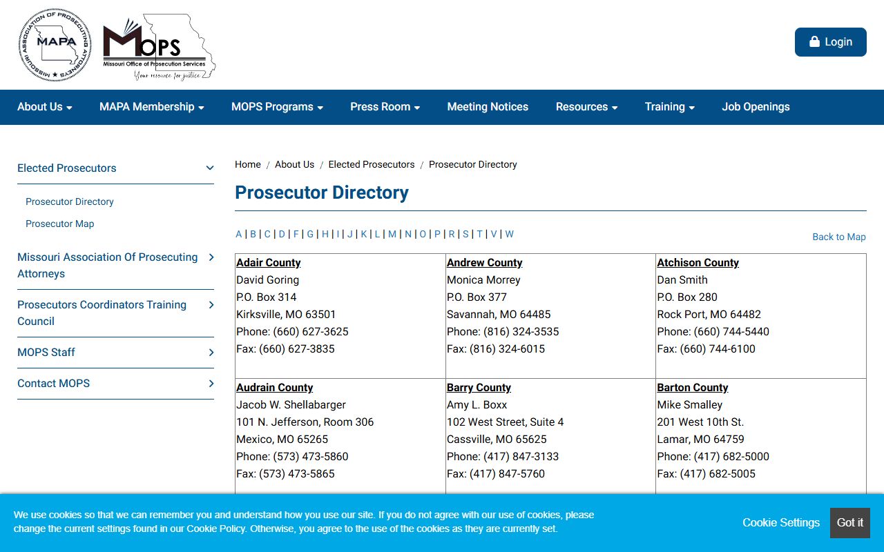 Henry County warrant records Missouri prosecutor directory source