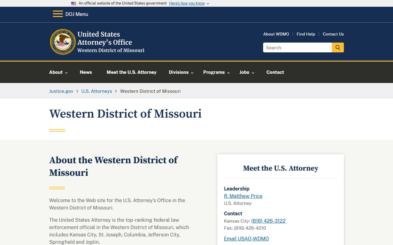 Henry County warrant records Western District of Missouri federal source